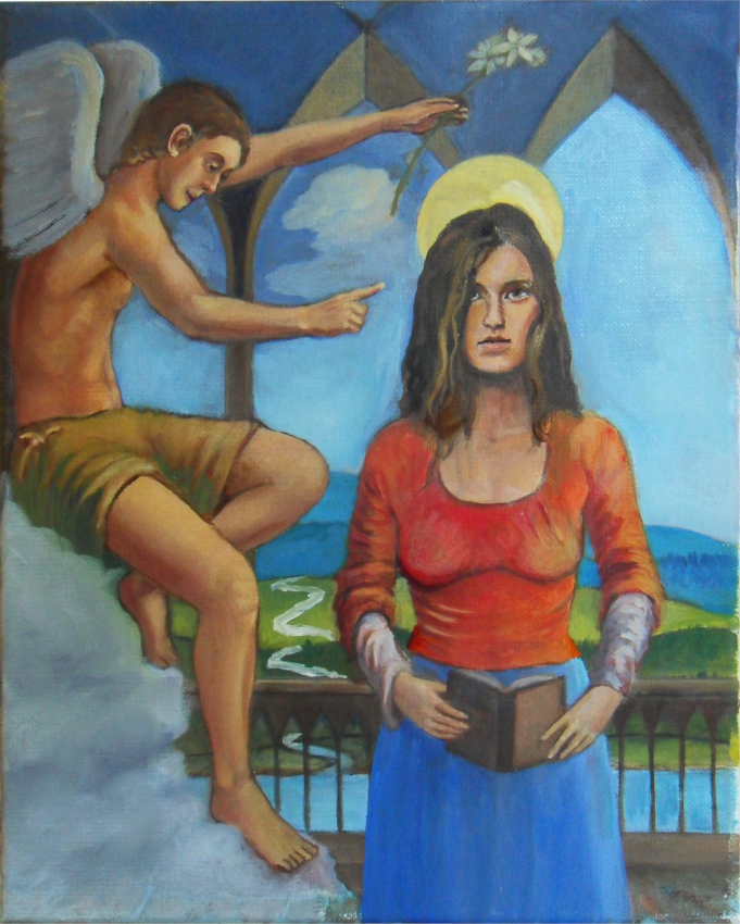 La Anunciación, óleo sobre lienzo, The annunciation, oil on canvas, L'Annontiation, huile sur toile