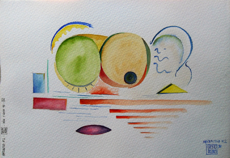 Abstractivo nº 2, 1998 - Acuarela sobre papel, 32,5 x 22,8 cm 
Abstractivo nº 2, 1998 - watercolour on paper, 32.5 x 22.8 cm